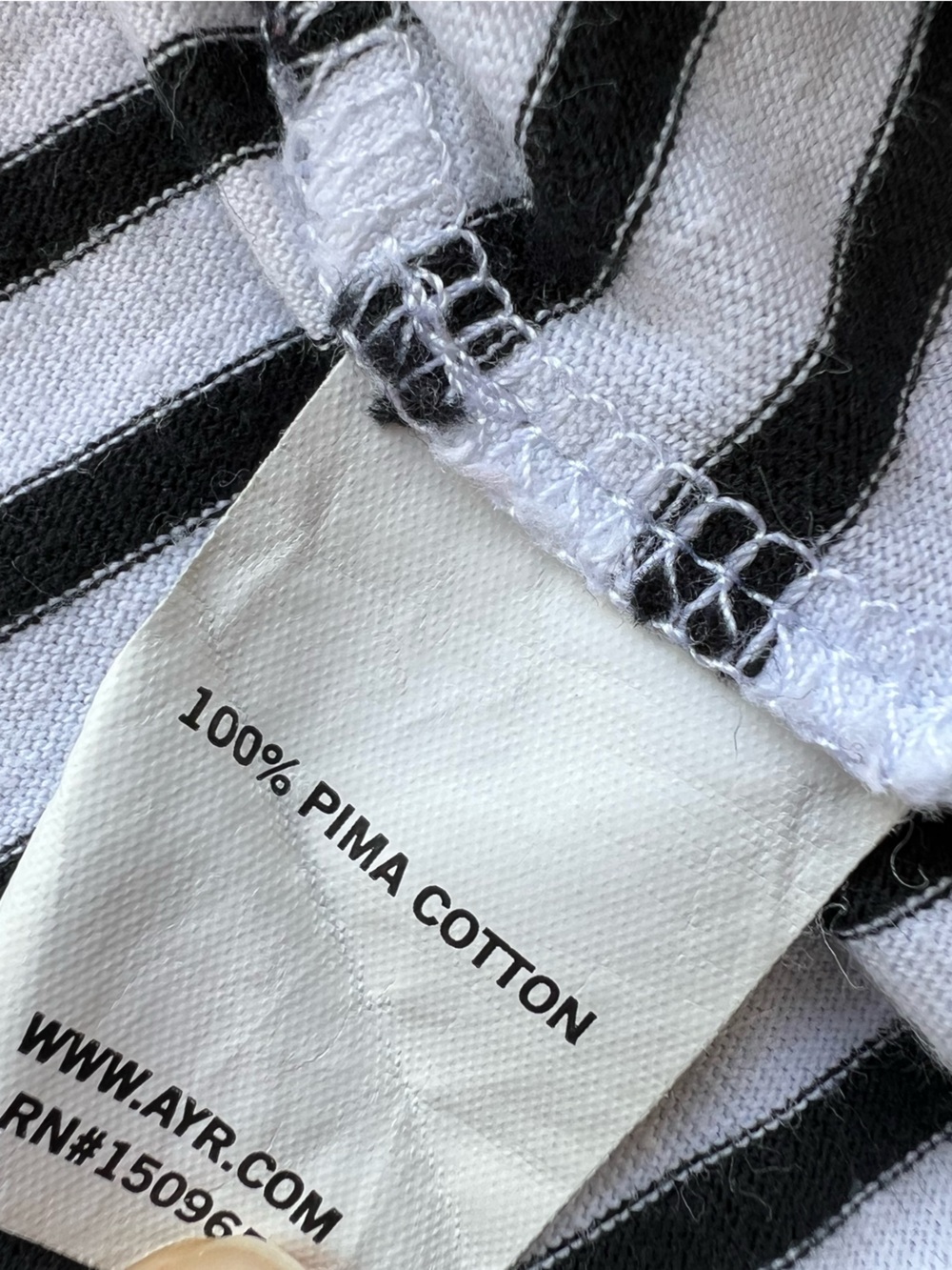 AYR The French Fry Shirt Black White Striped Button Down Womens XS‎ - Picture 10 of 11